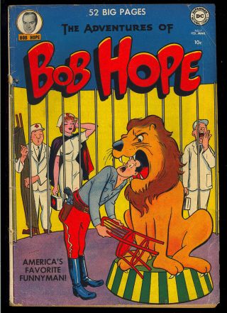 Adventures Of Bob Hope 7 Pre - Code Golden Age Dc Comic 1951 Gd - Vg