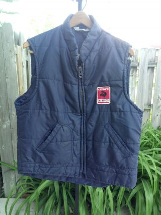Vintage Crow Hybrids Vest Size Large Patch Made In The Usa Chalk Line Pre - Owned