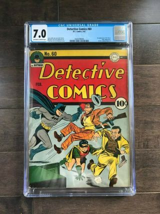 Detective Comics 60 Cgc 7.  0 Ow/wp 1st App.  Of Air Wave Key Issue L@@k
