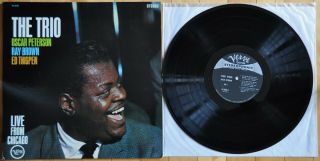Oscar Peterson - The Trio - Live From Chicago - Verve St Lp - Ray Brown - Ed Thigpen - -