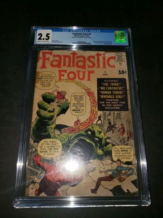 Fantastic Four 1 Cgc 2.  5 Stan Lee.  Key.  1st Appearance.