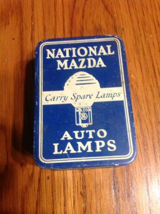 Ge General Electric National Mazda Auto Lamps Tin Auto Bulbs Nos Old Stock