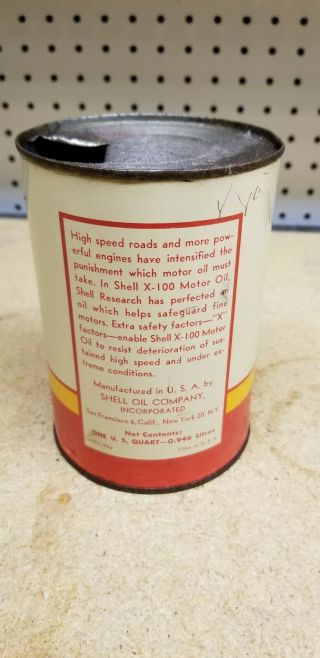 Shell X - 100 Motor Oil Can 2
