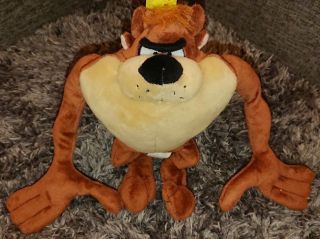 Warner Brothers Looney Tunes Taz Tazmanian Devil Stuffed Plush Fluffy Soft Toy