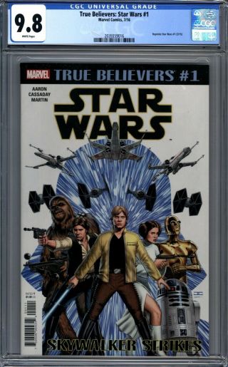 True Believers: Star Wars 1 Skywalker Strikes Marvel Comics Cassaday Cgc 9.  8