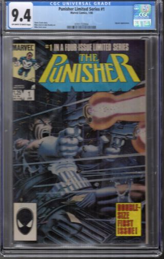 1/1986 Punisher Limited Series 1 Cgc 9.  4 Ow/white Jigsaw App.  Marvel Comics