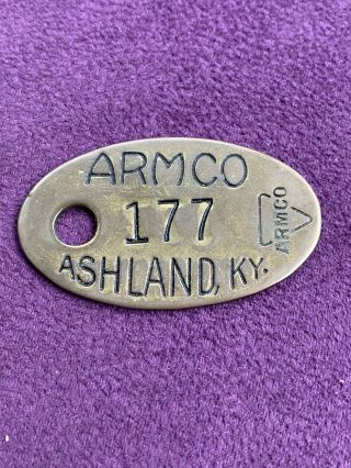 Ashland Ky American Rolling Mill Company Armco Steel Brass Employee 