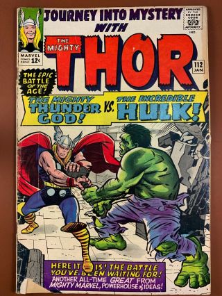 Journey Into Mystery Thor 112 (1965 Marvel Comics) Hulk Appearance Silver Age