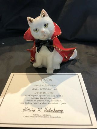 Lenox Cat Devilish Kitty Figurine