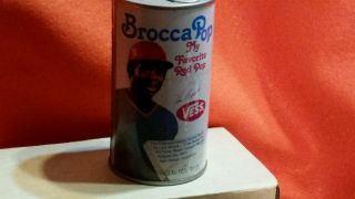 Vess Lou Brock Brocca Pop Soda Can Empty W/pull Tab In Tack @ 1978 Flavor= Red