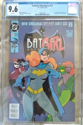 Batman Adventures 12 Nm,  9.  6 Cgc 1st Harley Quinn Dc Comics White Pages Batgirl
