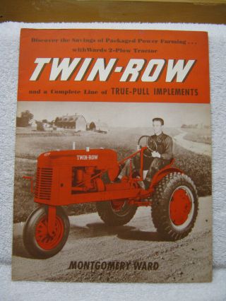 Antique Montgomery Ward Twin - Row 1941 Tractor Brochure