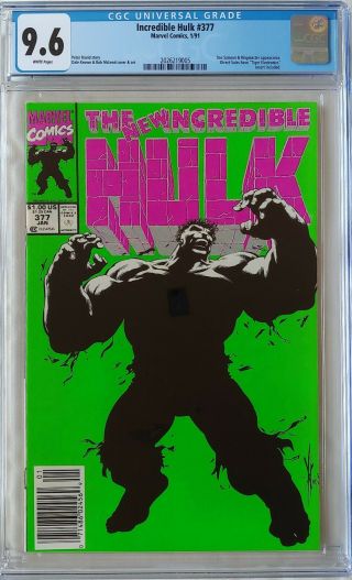Incredible Hulk 377 | Vol.  1 | 1st Print | 1st Professor Hulk Cgc 9.  6 Nm,