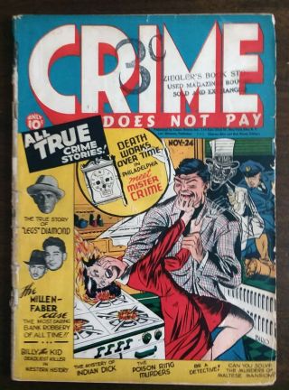 Crime Does Not Pay 24 Gd Classic Violent Cover Scarce