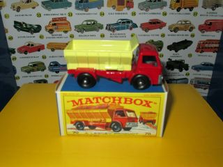 Matchbox Lesney 70 Ford Grit Spreader Truck Shiny Paint Vnm W/original Box