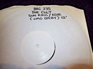 The Cult " Sun King " / " Edie (ciao Baby) " Rare W/l Promo 12 "