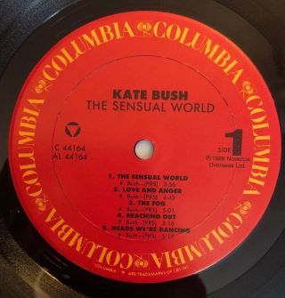 Kate Bush - The Sensual World - 1988 US 1st Press C 44164 (NM) Ultrasonic 4