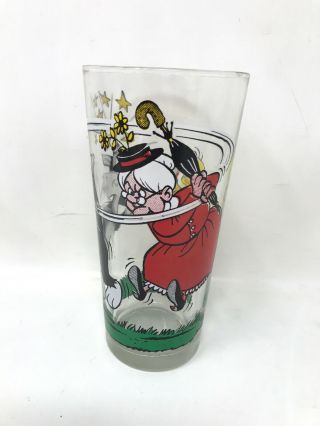 Looney Tunes Granny Sylvester And Tweety 1976 Pepsi Collector Glass