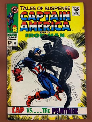 Tales Of Suspense 98 Black Panther Iron Man And Captain America Appearance