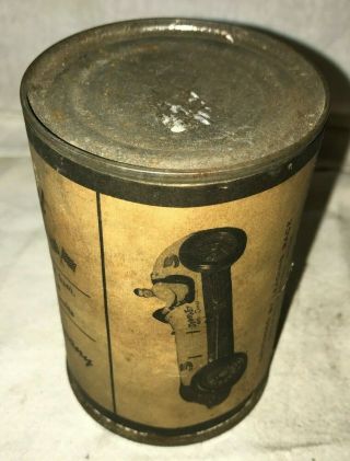 ANTIQUE DYNA JET OIL TIN VINTAGE GAS STATION CAN DECATUR IN INDY CAR 1 5