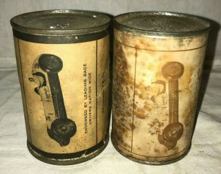 ANTIQUE DYNA JET OIL TIN VINTAGE GAS STATION CAN DECATUR IN INDY CAR 1 7