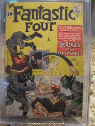 Fantastic Four 2 CGC 4.  0 Blue Label 1st Skrulls 2nd FF issue Jan.  1962 Marvel 5