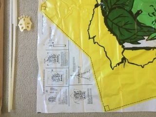 Vintage Kite Jolly Green Giant kite 1972 promotional item kit plastic 42” x 48” 5