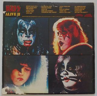 Kiss Alive II LP Record Vinyl Casablanca NBLP 70762 1977 Tattoos Booklet & Order 3
