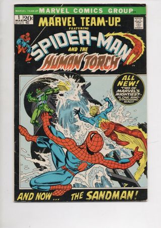 Marvel Team - Up 1 Spiderman Comic From 1972 In F/vf 7.  0/nearly 70 Off Guide