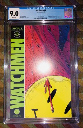 Watchmen 1 Cgc 9.  0 Death Of The Comedian | 1st Appearances 1986
