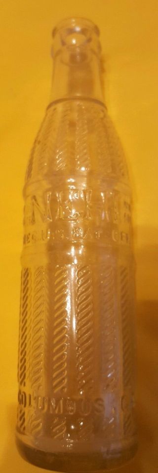 Nehi Beverages Clear Embossed 7 Oz.  Soda Bottle Columbus,  Georgia