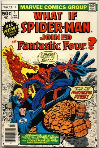 What If 1 1977 Vf/nm 9.  0 Spider - Man Joined The Fantastic Four