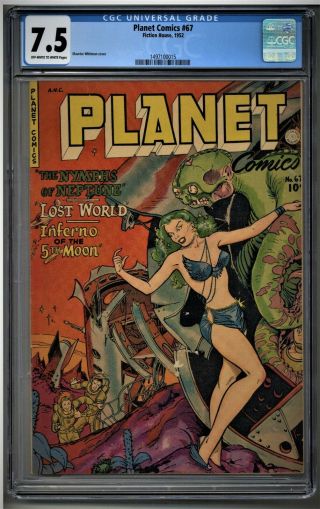 Planet Comics 67 Cgc 7.  5 1497100015 (science Fiction) Ow - W.