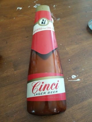 Vintage Cinci Lager Beer Advertisement Bottle Display Canada