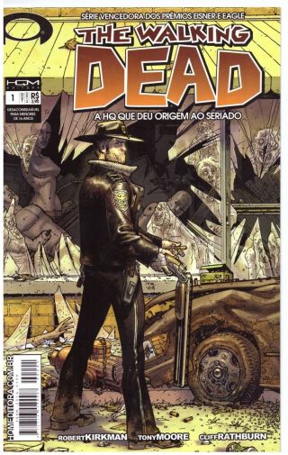 The Walking Dead 1 Brazilian Ed,  Key 1st Issue First Print,  Rick,  Glenn,  Kirkman