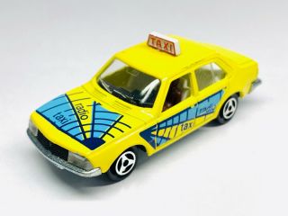 Majorette No.  266 Renault 18 Yellow Taxi With Printing -