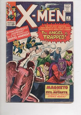 X - Men 5 Comic Book From 1964/early Magneto Story/50 Off Guide