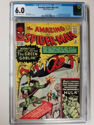 Spider - Man 14 Cgc 6.  0 1st Appearance Of The Green Goblin