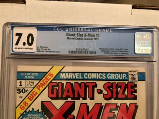 Giant Size X - Men 1 (1975) CGC 7.  0 1st app Storm & Nightcrawler 2