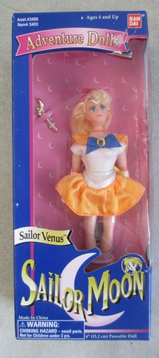 Mib 1995 Bandai Sailor Moon Sailor Venus Adventure 6 " Doll
