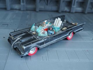 Vintage 1972 Corgi Batmobile Diecast Loose Dc Batman Red Wheels