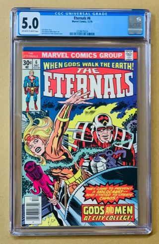Eternals 6 Cgc 5.  0 Jack Kirby Story,  Art & Cover 1976 - Fast