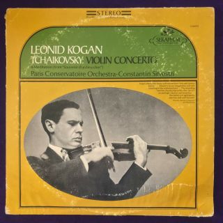 Leonid Kogan Tchaikovsky Violin Concerto & Meditation Lp / Seraphim Stereo Ex