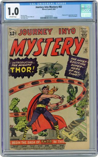 Thor (1st Series Journey Into Mystery) 83 1962 Cgc 1.  0 2008404002