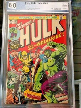 Hulk 181 First Full Appearance Of Wolverine 6.  0 Unrestored Pgx Like Cgc Cbcs