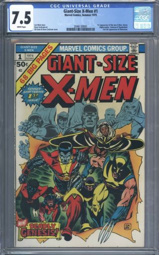 Giant Size X - Men 1 Cgc 7.  5 Looks Like A 9.  4 1st Storm Colossus Nightcrawler