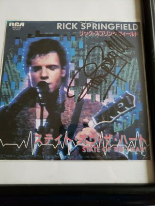 Rick Springfield State Of The Heart/power Of Love Japan 7 " Vinylrps - 179autogra