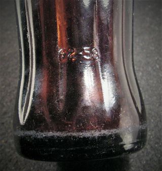 Vintage Dark Amber Glass Coca Cola Bottles.  2 - 6 1/2 oz. 4