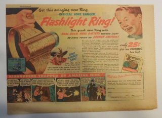 Cheerios Cereal: Lone Ranger Flashlight Ring Premium 1940 