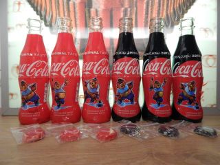 - 6 Coca - Cola 200ml Iihf Wrapped Glass Bottles From Slovakia 2019